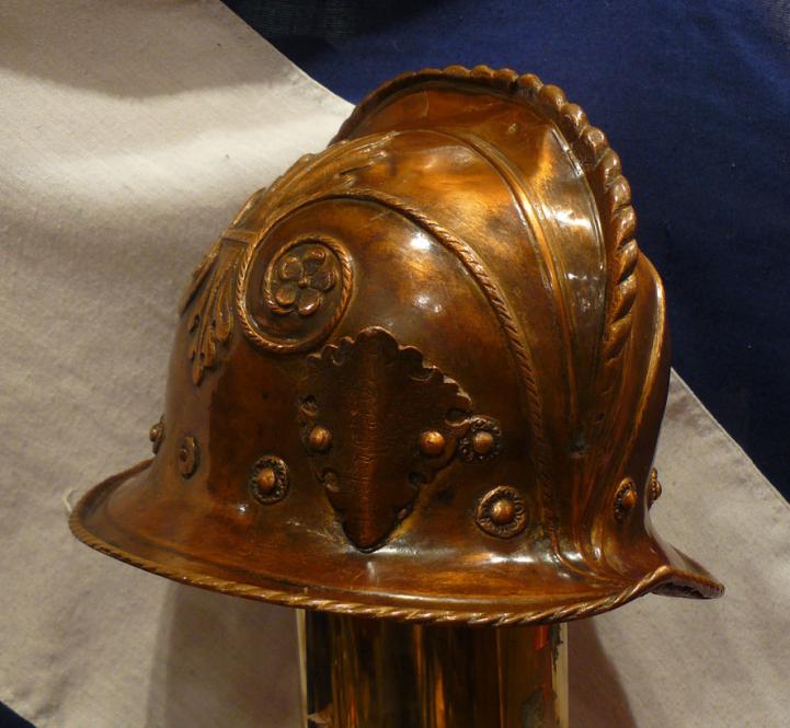 A Former Helmet Created From a Helmet in the Royal Collection. A Victorian, Italian Morion Helmet, Probably From Milan, Circa 1544. Likely Created by Instruction From The Curators Of the Royal Collection In Around 1873