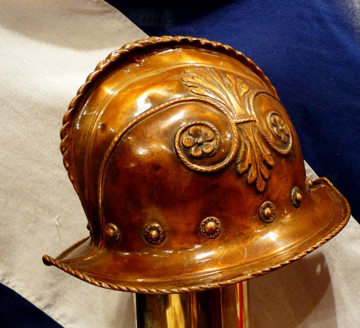 A Former Helmet Created From a Helmet in the Royal Collection. A Victorian, Italian Morion Helmet, Probably From Milan, Circa 1544. Likely Created by Instruction From The Curators Of the Royal Collection In Around 1873