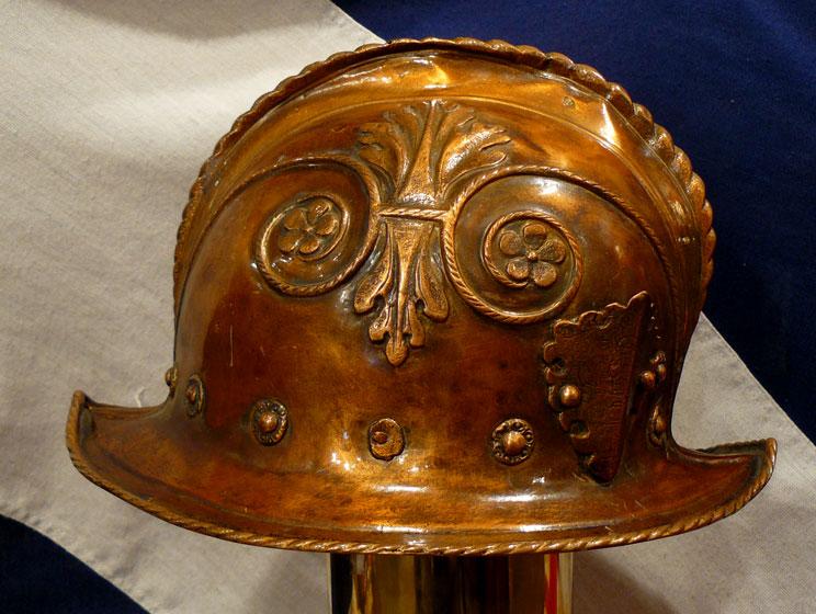 A Former Helmet Created From a Helmet in the Royal Collection. A Victorian, Italian Morion Helmet, Probably From Milan, Circa 1544. Likely Created by Instruction From The Curators Of the Royal Collection In Around 1873