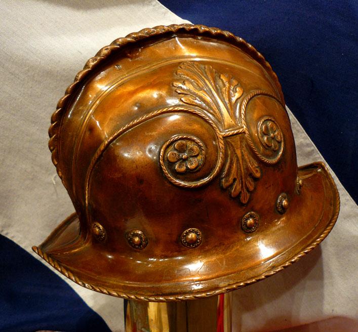 A Former Helmet Created From a Helmet in the Royal Collection. A Victorian, Italian Morion Helmet, Probably From Milan, Circa 1544. Likely Created by Instruction From The Curators Of the Royal Collection In Around 1873