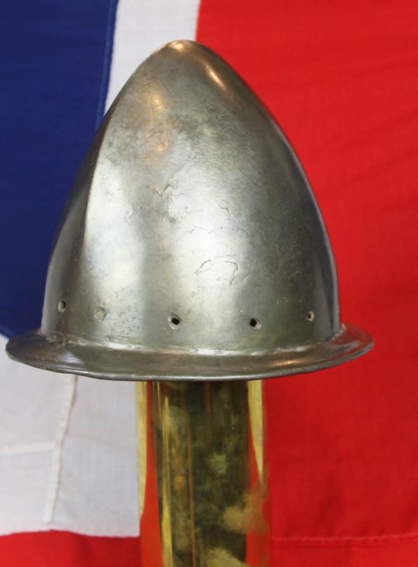 Very Fine Late 16th Century, Morion Cabasset Helmet. A Queen Elizabeth Ist Helmet of the Spanish Armada Period Circa 1570. Captured From the Spanish Fleet, Re-issued to English Musketeers and Pikemen & Used Until the English Civil War of King Charles 1st