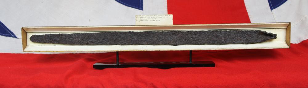 Incredibly Rare British Celtic Iron Age Sword Circa Ist Cent. BC. Made Around a Century Before the Roman Conquest, by Claudius. Amazingly Its Very Type Was Noted in Caeser's Writings During His Time In Britannia. A Durotriges Celts Sword. Discovered 1857