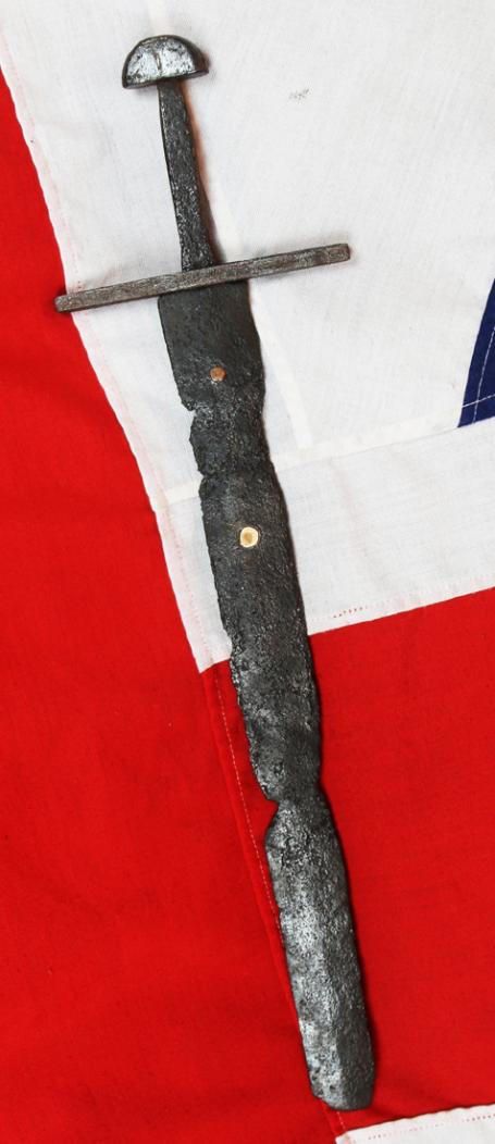 Circa 600 ad Middle Ages Sword Blade, Re-Hilted Around 1000 Years Ago At The Time of the Norman Invasion in 1066 of a Norseman Of Viking Origin. It Is Around 1400 Years Old, Later Used Around 1000 Years Ago, And The Crusades To Liberate The Holy Land