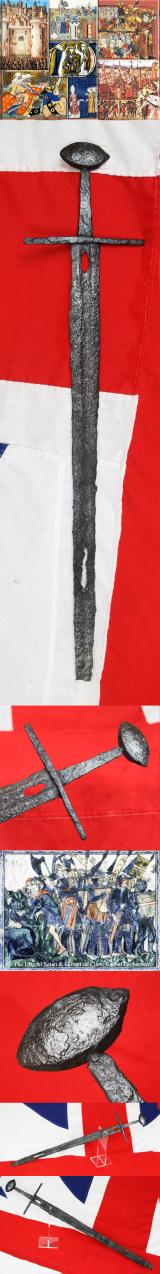 An Original 900 Year Old Templar Crusader Knights era ‘Sword of War’. A Broadsword With Brazil Nut Pommel. From the Period Immediately Following the Norman Conquest & As Used By the Templar Knights To Reclaim The Holy Land.