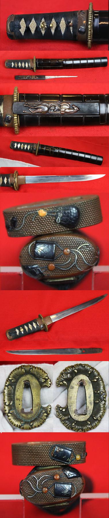 A Marvelous Museum Quality Samurai Tanto, 15th Century, Signed Sukesada, A Famous Line of Exemplary Master Swordsmiths That Continued From the 1400’s To The End of The Tokugawa Shogunate. This Wonderful Tanto is Around 600 Years Old