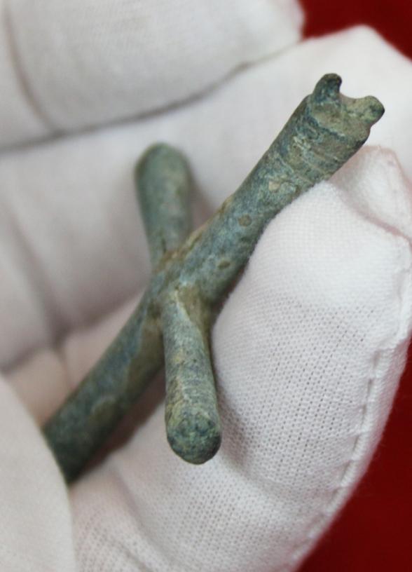 A Wonderful, Original, Historical, Eastern Roman Empire, Byzantine Christian Cross In Bronze 7th to 10th Century