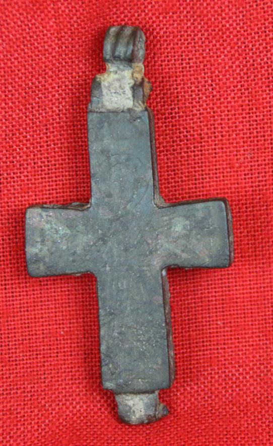 10th to 11th Century Earliest Crusader Knights Period Bronze Encolpion Reliquary Cross. Large Size Cross To Adorn The Chest of A Crusader Pilgrim, Designed To Hold A Relic Of The True Cross of Christ’s Crucifiction