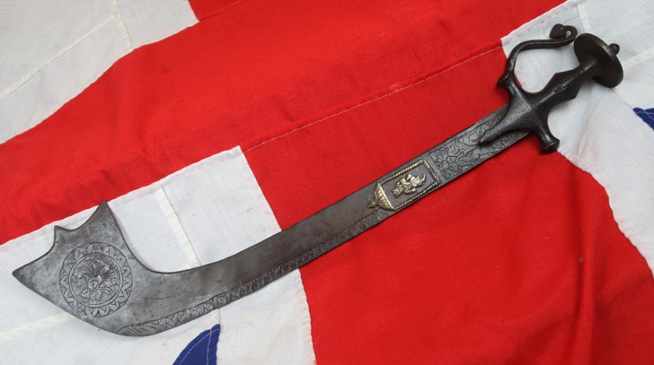 A Superb & Very Rare Sword, From the Indian Sub Continent. A Beautiful 18th Century Kora With Krishna Inlay