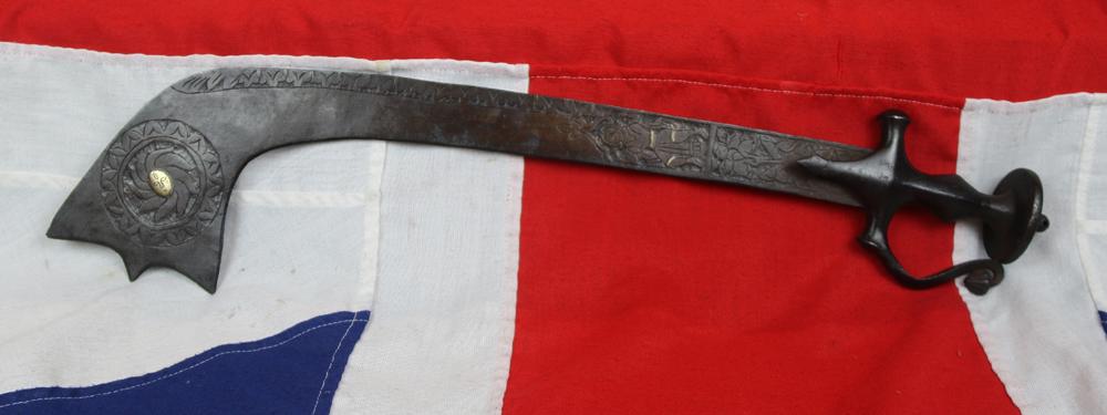 A Superb & Very Rare Sword, From the Indian Sub Continent. A Beautiful 18th Century Kora With Krishna Inlay