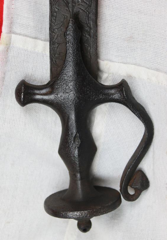 A Superb & Very Rare Sword, From the Indian Sub Continent. A Beautiful 18th Century Kora With Krishna Inlay