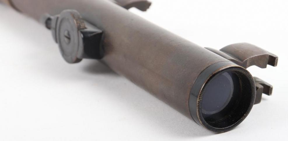 A Rare and Very Fine WW1 German Sniper's Scharfschutzengewehr Optical Scope. Some Of The Best & Most Desirable Sniper Scopes Are 20th Century Fine German Examples Such As This