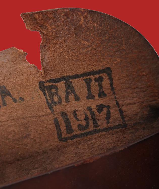 Part of a Superb WW1 Machine Gunner's Collection, British and German. An Incredibly Rare WW1 German Machine Gunners Abteilung Marked Utility and Combat Axe and Cradle Leather Belt Holster Regimentally Marked