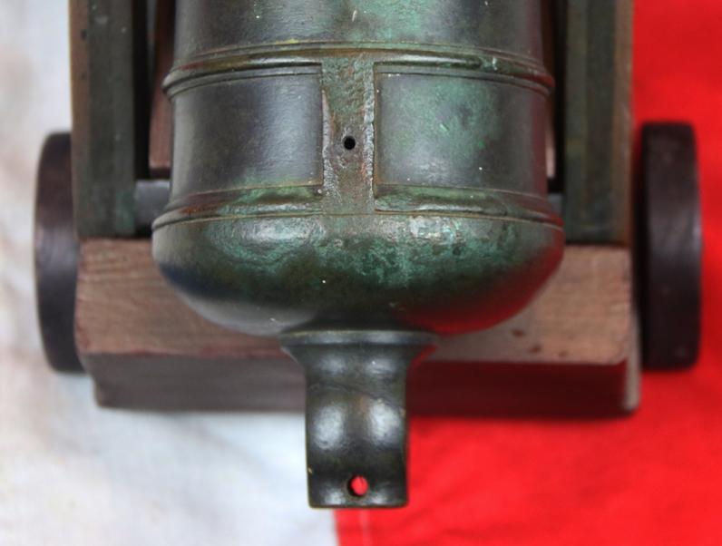 A Stunning, Original 1840's ‘Prototype’ Bronze Cannon of a Dundas 32 Pounder Cannon On Original Bronze Carriage For Coastal Artillery. Around Quarter Size Original Presentation Cannon Made Circa 1840 To Assist In The Acquisition of The Ordnance Contract