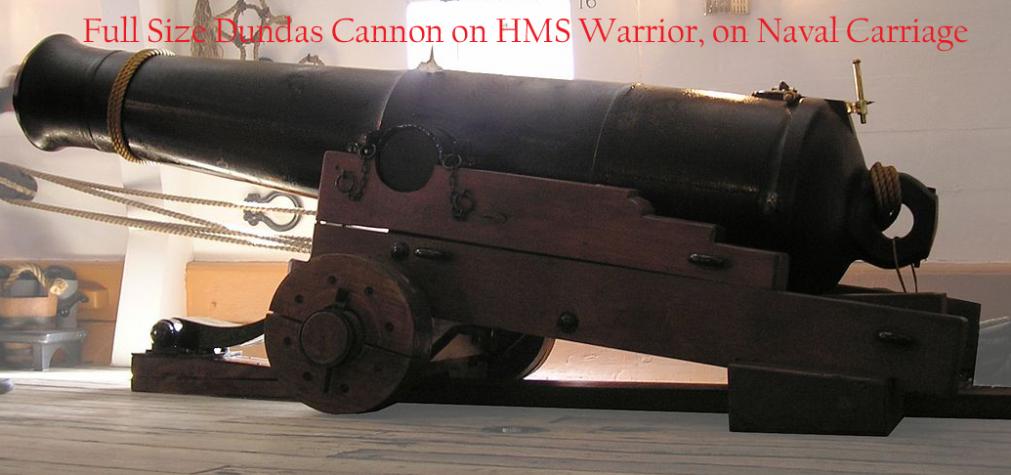 A Stunning, Original 1840's ‘Prototype’ Bronze Cannon of a Dundas 32 Pounder Cannon On Original Bronze Carriage For Coastal Artillery. Around Quarter Size Original Presentation Cannon Made Circa 1840 To Assist In The Acquisition of The Ordnance Contract