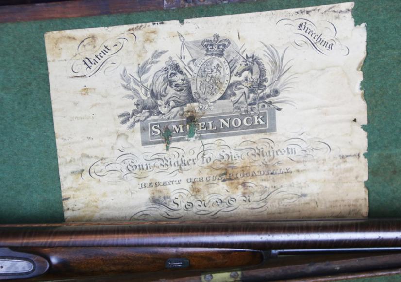 A Fabulous Quality King George IIIrd Cased Double Barrel Sporting Gun By World Renowned Gunsmith S.Nock, Early Transitional Flintlock To Percussion