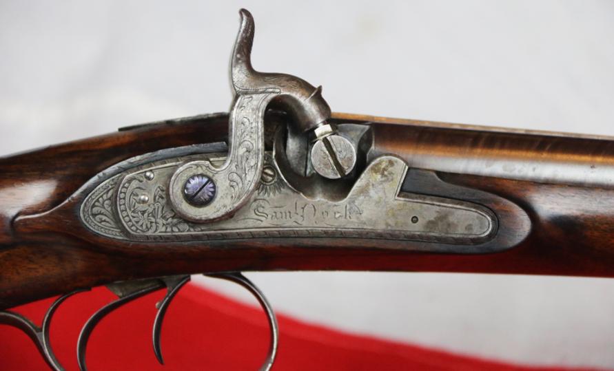 A Fabulous Quality King George IIIrd Cased Double Barrel Sporting Gun By World Renowned Gunsmith S.Nock, Early Transitional Flintlock To Percussion