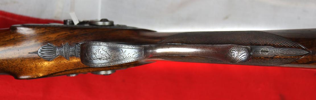 A Fabulous Quality King George IIIrd Cased Double Barrel Sporting Gun By World Renowned Gunsmith S.Nock, Early Transitional Flintlock To Percussion