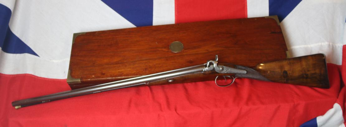 A Simply Fabulous, Cased, Double Barrelled Percussion Sporting Gun by James Wilkinson, Successor To The Legendary Henry Nock, and Later To Become The World Famous Wilkinson Sword Co.