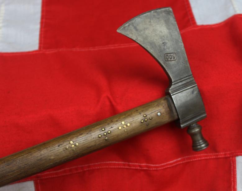 A Superbly Attractive Native American Trade Style Tomahawk Axe, Typical Import Pattern With Trader’s Inventory Stamp. Reservation Period