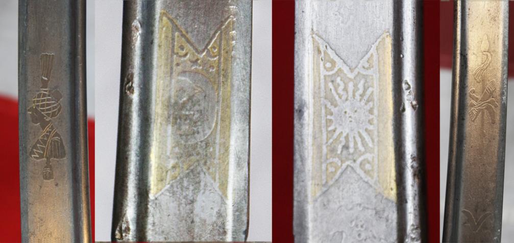 A Superb Late 18th Century, Napoleonic Wars British Officer's Sabre With a French 'Trophy' Blade, With An Ancient Egyptian Goddess Wadget Entwined Serpent British Hilt