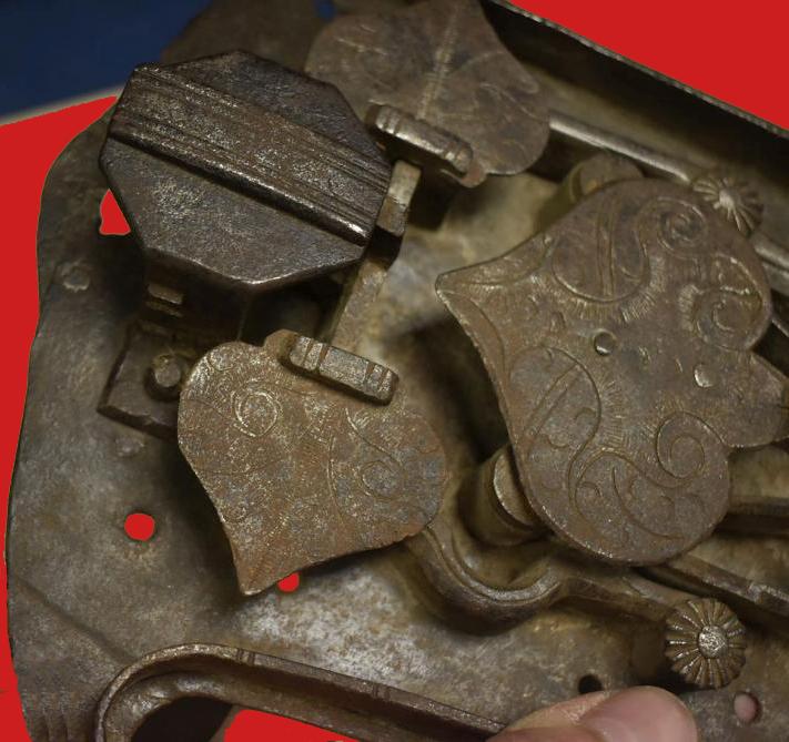 A Beautiful & Fine Quality Early Post Medieval to Early 17th Century Renaissance Wrought Iron Chest or Door Lock, German