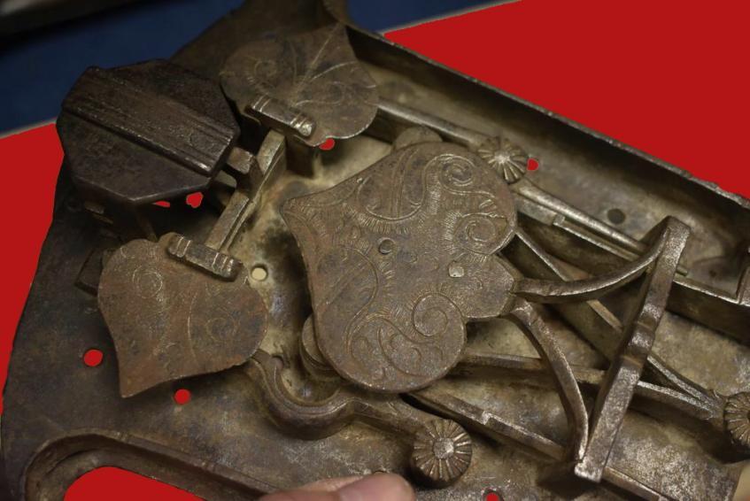 A Beautiful & Fine Quality Early Post Medieval to Early 17th Century Renaissance Wrought Iron Chest or Door Lock, German