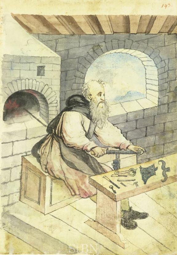 A Beautiful & Fine Quality Early Post Medieval to Early 17th Century Renaissance Wrought Iron Chest or Door Lock, German