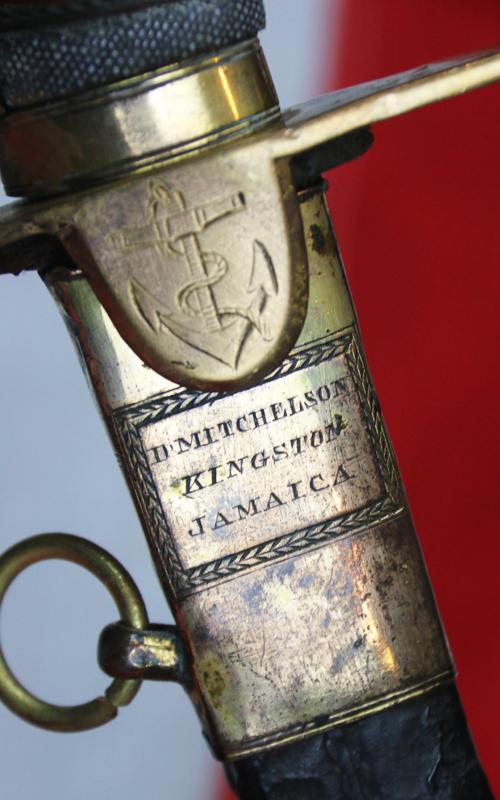 A Superb & Rare, Napoleonic Wars Period ‘Port Royal’, Jamaica, Caribbean Station Service, British Royal Naval Officer's Sword 1805. Admiral Horatio Nelson Period. By Mitchellson of Kingston Jamaica