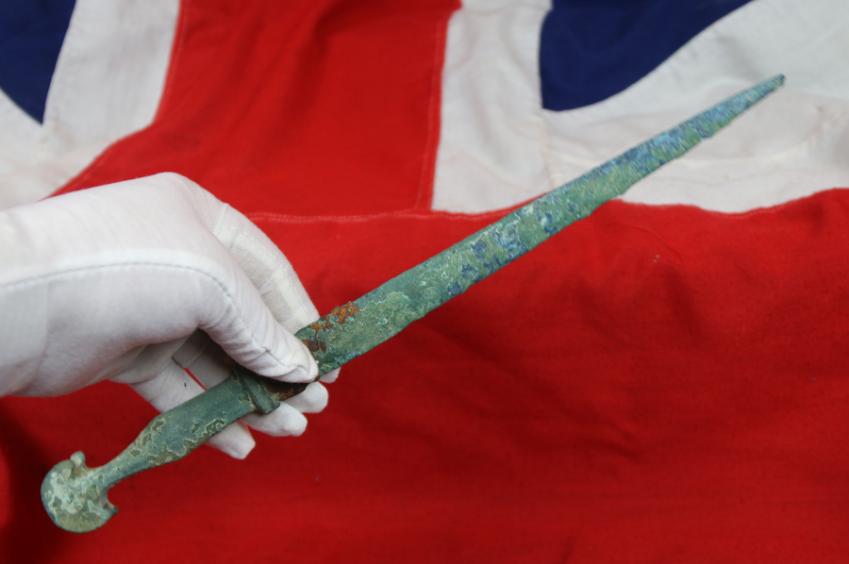 A Beautiful Greco-Persian Wars Bronze Age Long Dagger Around 2500 Years Old. Such as From The Battles of Marathon, Thermopylae and Plataea