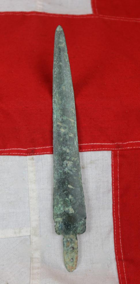 A Superb Ancient Greek Dagger Blade 13th to 11th Century B.C. From the Trojan War Era, Acquired With. Full Length Bronze Sword Blade From The Same Era