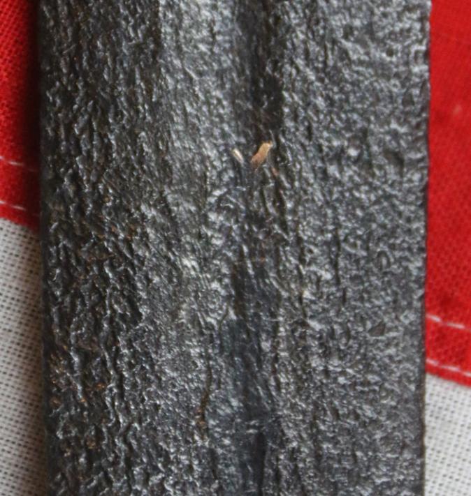 A Superb Original 12th Century Crusader Knights Templar Medieval Knight's Dagger, A Shortened Knightly Sword, with Crucifix Hilt. The Blade Bears The Remains of a Templar Cross, Inlaid, in Gold Alloy Latten, Upon One Blade Face Below The Hilt