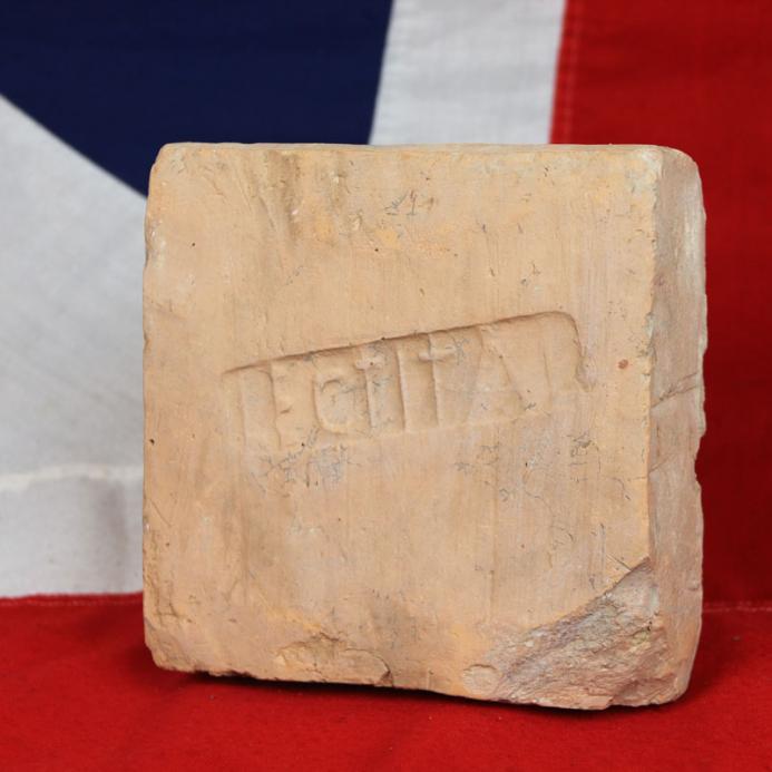 A Very Rare Antiquity of Ancient Roman Empire. The 1st Roman Legion, Late 1st century AD, Rectangular Building Block With Stamped Text 'LEG I ITAL' for 1st Legion 'Italica';