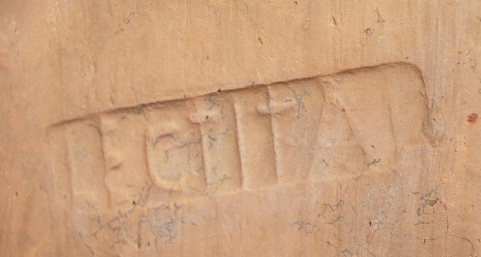 A Very Rare Antiquity of Ancient Roman Empire. The 1st Roman Legion, Late 1st century AD, Rectangular Building Block With Stamped Text 'LEG I ITAL' for 1st Legion 'Italica';