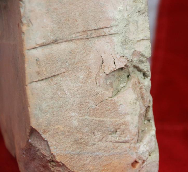 A Very Rare Antiquity of Ancient Roman Empire. The 1st Roman Legion, Late 1st century AD, Rectangular Building Block With Stamped Text 'LEG I ITAL' for 1st Legion 'Italica';