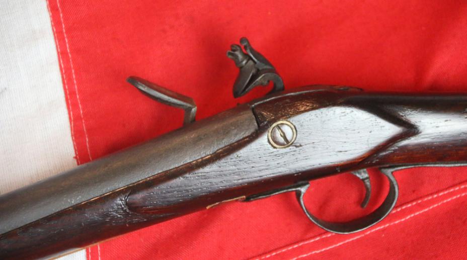 An 18th Century Flintlock Long Barrel Sporting Musket