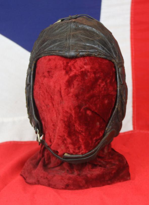 A Very Important Piece of US Aeronautical Pilot Headgear. An Original, WW1, 1917 United States Air Service Pilot's Flying Service Helmet. In Exceptional Condition For It’s Age, A Remarkable & Rare American Aviation History Museum Piece.