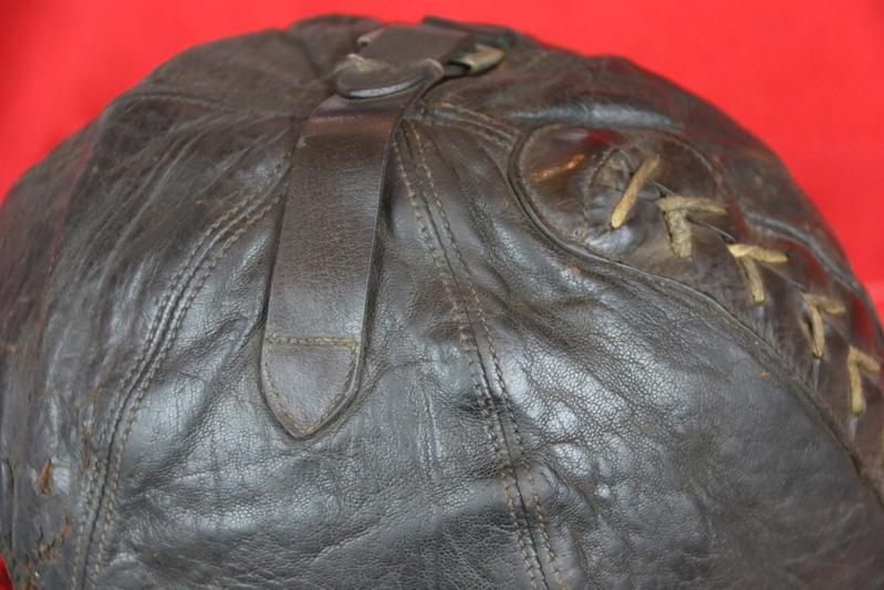 A Very Important Piece of US Aeronautical Pilot Headgear. An Original, WW1, 1917 United States Air Service Pilot's Flying Service Helmet. In Exceptional Condition For It’s Age, A Remarkable & Rare American Aviation History Museum Piece.