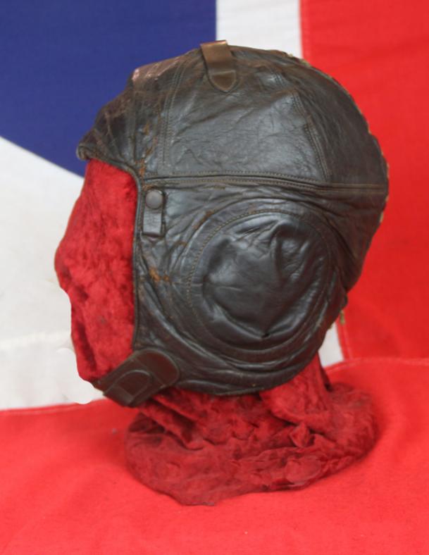 A Very Important Piece of US Aeronautical Pilot Headgear. An Original, WW1, 1917 United States Air Service Pilot's Flying Service Helmet. In Exceptional Condition For It’s Age, A Remarkable & Rare American Aviation History Museum Piece.