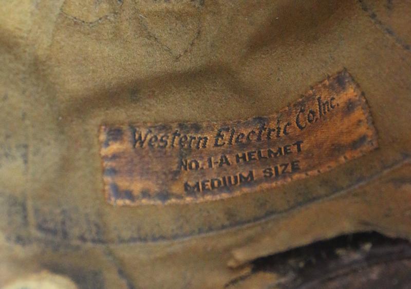 A Very Important Piece of US Aeronautical Pilot Headgear. An Original, WW1, 1917 United States Air Service Pilot's Flying Service Helmet. In Exceptional Condition For It’s Age, A Remarkable & Rare American Aviation History Museum Piece.