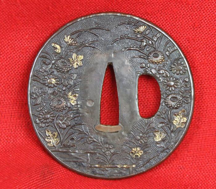 A Beautiful Late Edo Bakumatsu Copper Katana Tsuba With NBTHK Papers.