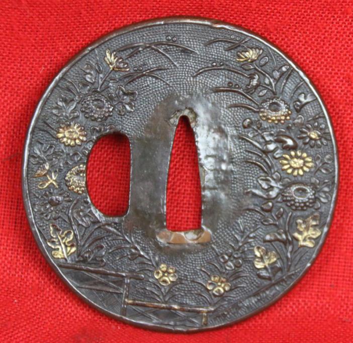 A Beautiful Late Edo Bakumatsu Copper Katana Tsuba With NBTHK Papers.