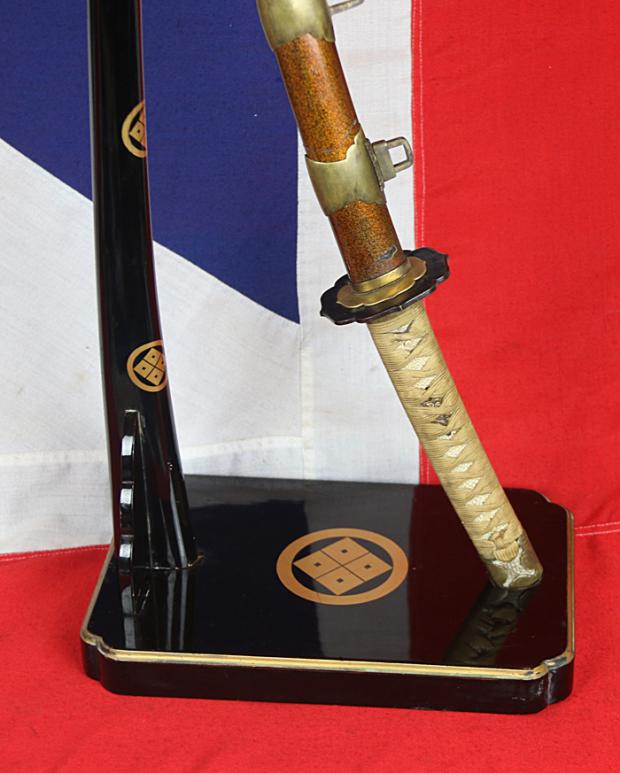 A Stunning & Beautiful Edo Period Tachi-kake, Japanese Samurai Sword Stand Okuyama Family, Descendants of the Famous Genji Clan