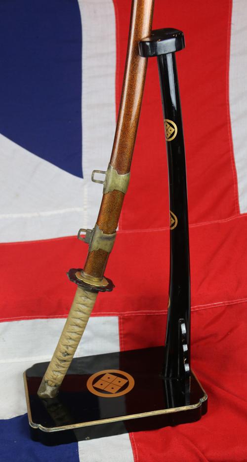 A Stunning & Beautiful Edo Period Tachi-kake, Japanese Samurai Sword Stand Okuyama Family, Descendants of the Famous Genji Clan