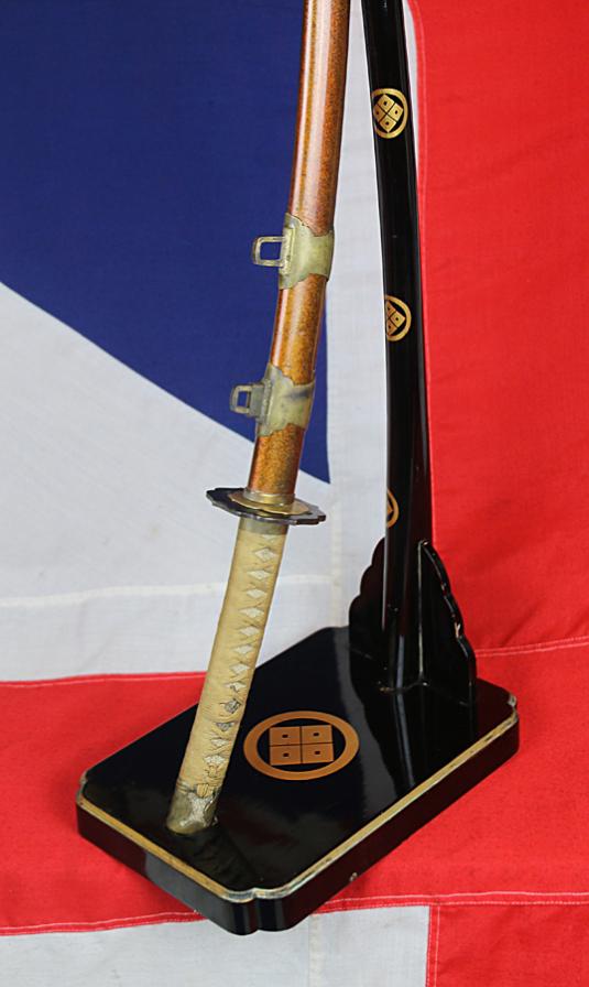 A Stunning & Beautiful Edo Period Tachi-kake, Japanese Samurai Sword Stand Okuyama Family, Descendants of the Famous Genji Clan