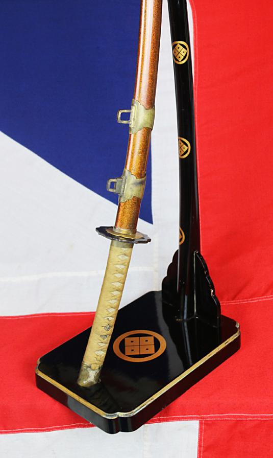 A Stunning & Beautiful Edo Period Tachi-kake, Japanese Samurai Sword Stand Okuyama Family, Descendants of the Famous Genji Clan