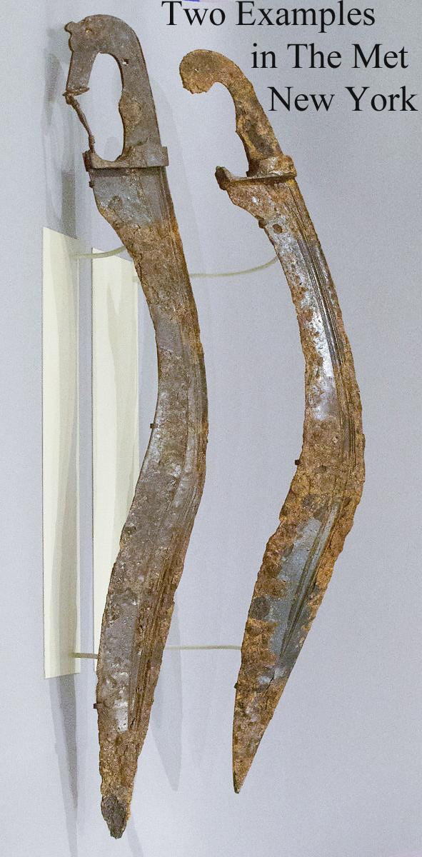 An Incredibly Rare, Superb 3rd to 2nd Century B.C. Falcata {Machaira Sword} From the Invasion of Rome Era of the Punic Wars, by The Great General Hannibal. It Is Also It Is The Very Same Design of Sword Used by Alexander The Great & His Generals