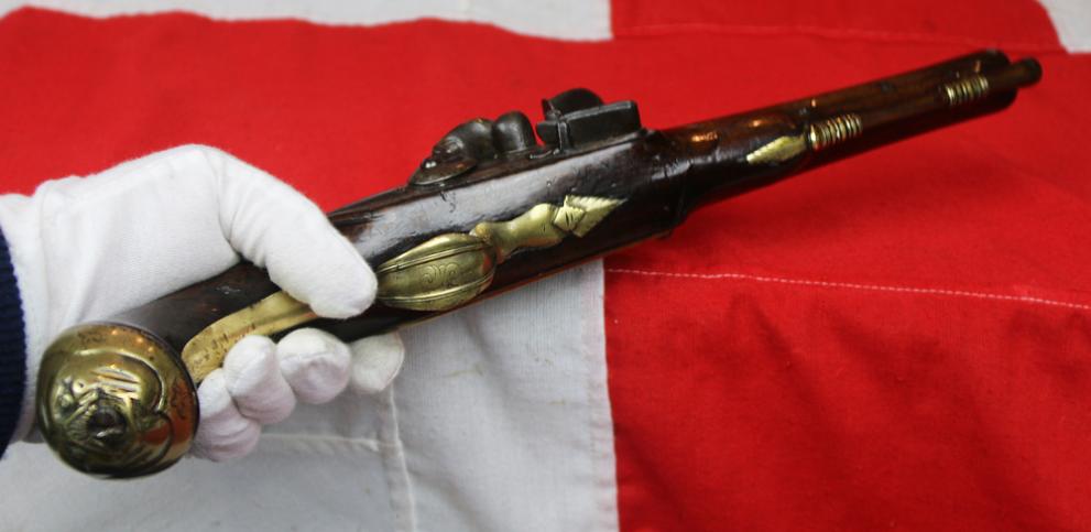 A Fabulous & Most Rare Large Irish Brass Barrelled Flintlock Blunderbuss Pistol, Circa 1700's