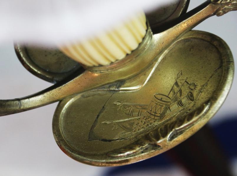 A Personalised & Named Naval Sword of an 1804 Naval Hero Commodore of a British East Indiaman Fleet & His Original Framed Portrait