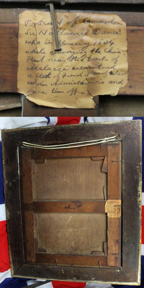 A Personalised & Named Naval Sword of an 1804 Naval Hero Commodore of a British East Indiaman Fleet & His Original Framed Portrait