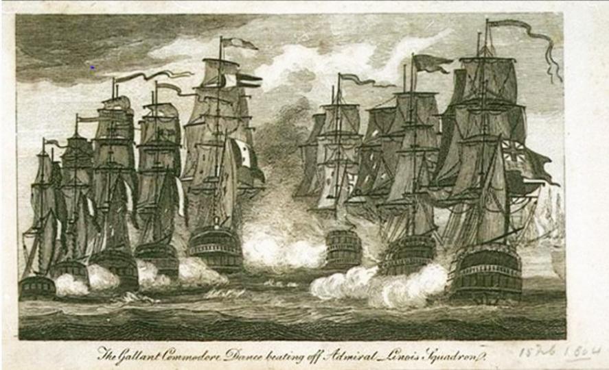 A Personalised & Named Naval Sword of an 1804 Naval Hero Commodore of a British East Indiaman Fleet & His Original Framed Portrait